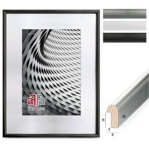 FramesFactory Finger Cadre Photo Acrylique Noir Argent Blanc