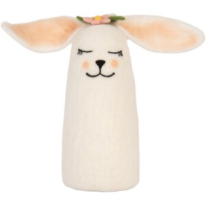 Clayre & Eef 66321 Souris en feutre blanche et rose