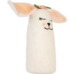 Clayre & Eef 66321 Souris en feutre blanche et rose