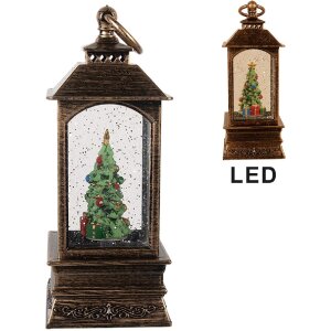 Clayre & Eef 66408 Lanterne Décorative Noël 8x8x20 cm