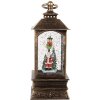 Clayre & Eef 66410 Lanterne décorative avec Père Noël marron 8x8x20 cm