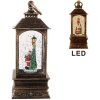 Clayre & Eef 66410 Lanterne décorative avec Père Noël marron 8x8x20 cm