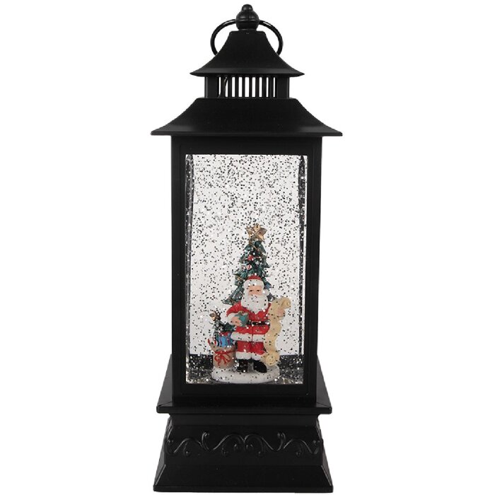 Clayre & Eef Lanterne Décorative Père Noël 10x10x28 cm
