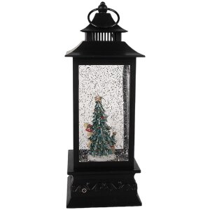 Clayre & Eef Lanterne Décorative Père Noël 10x10x28 cm