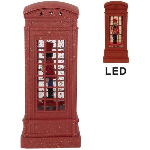 Clayre & Eef Décoration Cabine Téléphone avec Casse-noisette