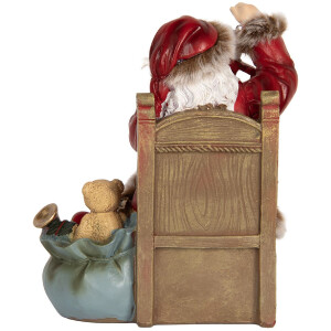 Clayre & Eef 6PR5749 Décoration Père Noël Rouge 16x13x19 cm