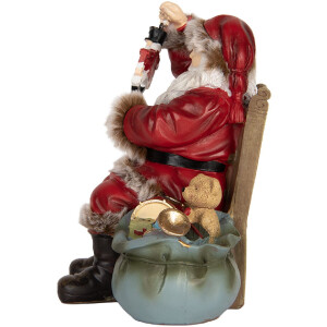 Clayre & Eef 6PR5749 Décoration Père Noël Rouge 16x13x19 cm