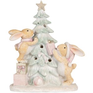 Clayre & Eef Lapin décoratif LED 14x8x16 cm