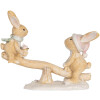 Clayre & Eef Décoration Lapin Marron & Blanc 16x6x11 cm