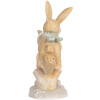 Clayre & Eef Décoration Lapin Marron & Blanc 16x6x11 cm