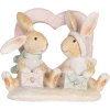 Clayre & Eef 6PR5883 Lapin Décoratif 11x6x9 cm Marron et Blanc