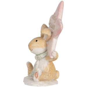 Clayre & Eef Lapin Décoratif 8x5x11 cm