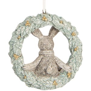 Clayre & Eef Décoration Suspendue Lapin 8x3x8...