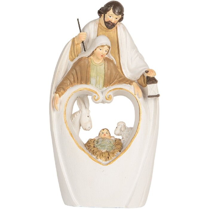 Groupe de Noël Clayre & Eef 12x6x22 cm Beige & Marron