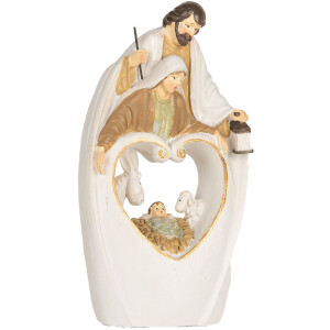 Groupe de Noël Clayre & Eef 12x6x22 cm Beige & Marron