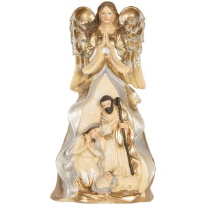 Clayre & Eef Groupe de Noël 16x13x31 cm Beige...