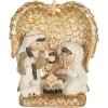 Groupe de Noël Doré et Blanc Clayre & Eef 12x6x13 cm