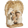 Groupe de Noël Doré et Blanc Clayre & Eef 12x6x13 cm