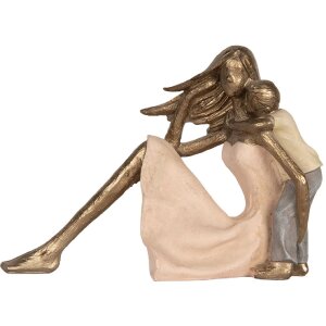 Clayre & Eef 6PR5900 Décoration Mère et Enfant Dorée Rose 23x9x16 cm