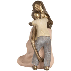 Clayre & Eef 6PR5900 Décoration Mère et Enfant Dorée Rose 23x9x16 cm