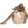 Clayre & Eef 6PR5900 Décoration Mère et Enfant Dorée Rose 23x9x16 cm