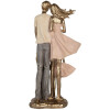 Clayre & Eef Décoration Famille 17x11x35 cm Doré et Rose