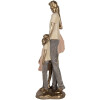 Clayre & Eef Décoration Famille 17x11x35 cm Doré et Rose