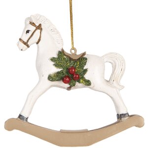 Clayre & Eef Décoration Suspendue Cheval à Bascule 12x4x11 cm
