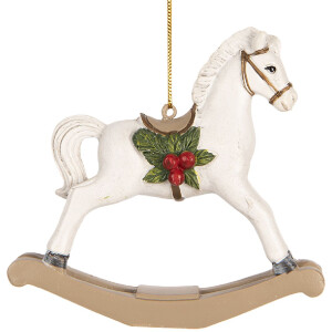 Clayre & Eef Décoration Suspendue Cheval à Bascule 12x4x11 cm