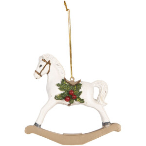 Clayre & Eef Décoration Suspendue Cheval à Bascule 12x4x11 cm