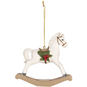 Clayre & Eef Décoration Suspendue Cheval à Bascule 12x4x11 cm