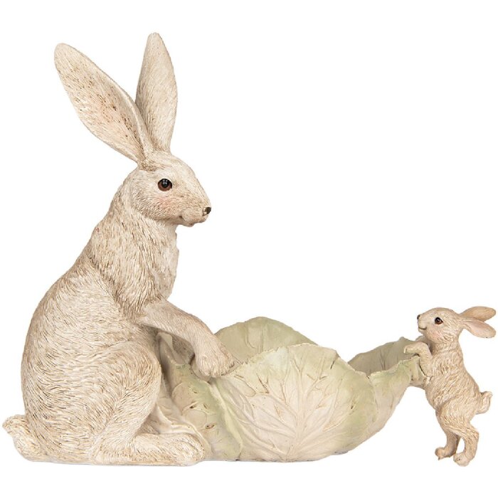 Lapin Décoratif avec Bol Clayre & Eef 29x14x26 cm