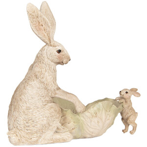 Lapin Décoratif avec Bol Clayre & Eef 29x14x26 cm