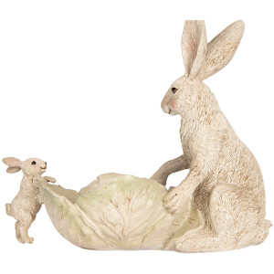 Lapin Décoratif avec Bol Clayre & Eef 29x14x26 cm