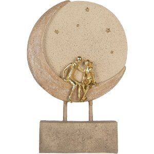 Clayre & Eef 6PR5909 Paire Assise sur Lune 18x5x26 cm Beige Doré