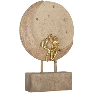 Clayre & Eef 6PR5909 Paire Assise sur Lune 18x5x26 cm Beige Doré
