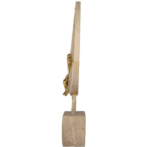 Clayre & Eef 6PR5909 Paire Assise sur Lune 18x5x26 cm Beige Doré