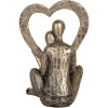Clayre & Eef 6PR5911 Couple assis argenté 11x10x15 cm