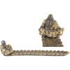 Clayre & Eef Bougeoir Buddha Argent Doré 33x8x7 cm