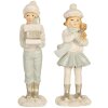 Clayre & Eef 6PR5917 Ensemble Déco Enfant 2pcs 5x4x11 cm Vert Blanc