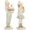 Clayre & Eef 6PR5917 Ensemble Déco Enfant 2pcs 5x4x11 cm Vert Blanc
