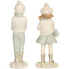 Clayre & Eef 6PR5917 Ensemble Déco Enfant 2pcs 5x4x11 cm Vert Blanc