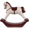 Clayre & Eef 6CE2249 Décoration Cheval à Bascule Beige/Rouge