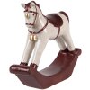 Clayre & Eef 6CE2249 Décoration Cheval à Bascule Beige/Rouge