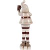 Clayre & Eef Décoration Père Noël Beige-Rouge 8x7x23 cm