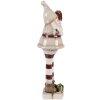 Clayre & Eef Décoration Père Noël Beige-Rouge 8x7x23 cm