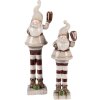 Clayre & Eef Décoration Père Noël Beige-Rouge 8x7x23 cm