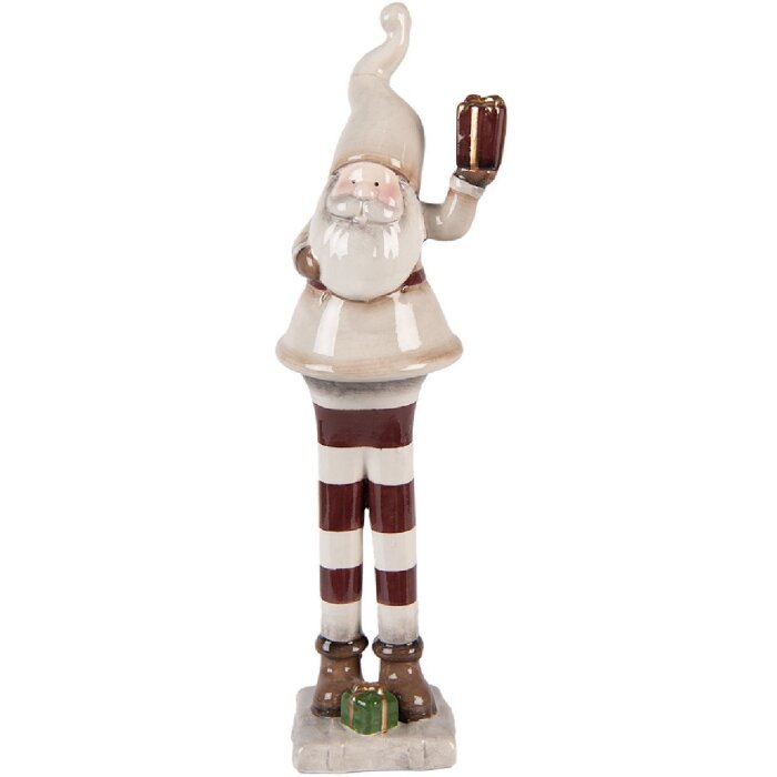 Clayre & Eef Père Noël Dolomite Beige/Rouge 30cm
