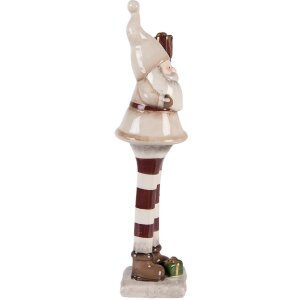 Clayre & Eef Père Noël Dolomite Beige/Rouge 30cm