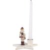 Clayre & Eef Bougeoir Casse-Noisette Beige & Rouge 15x14x12cm